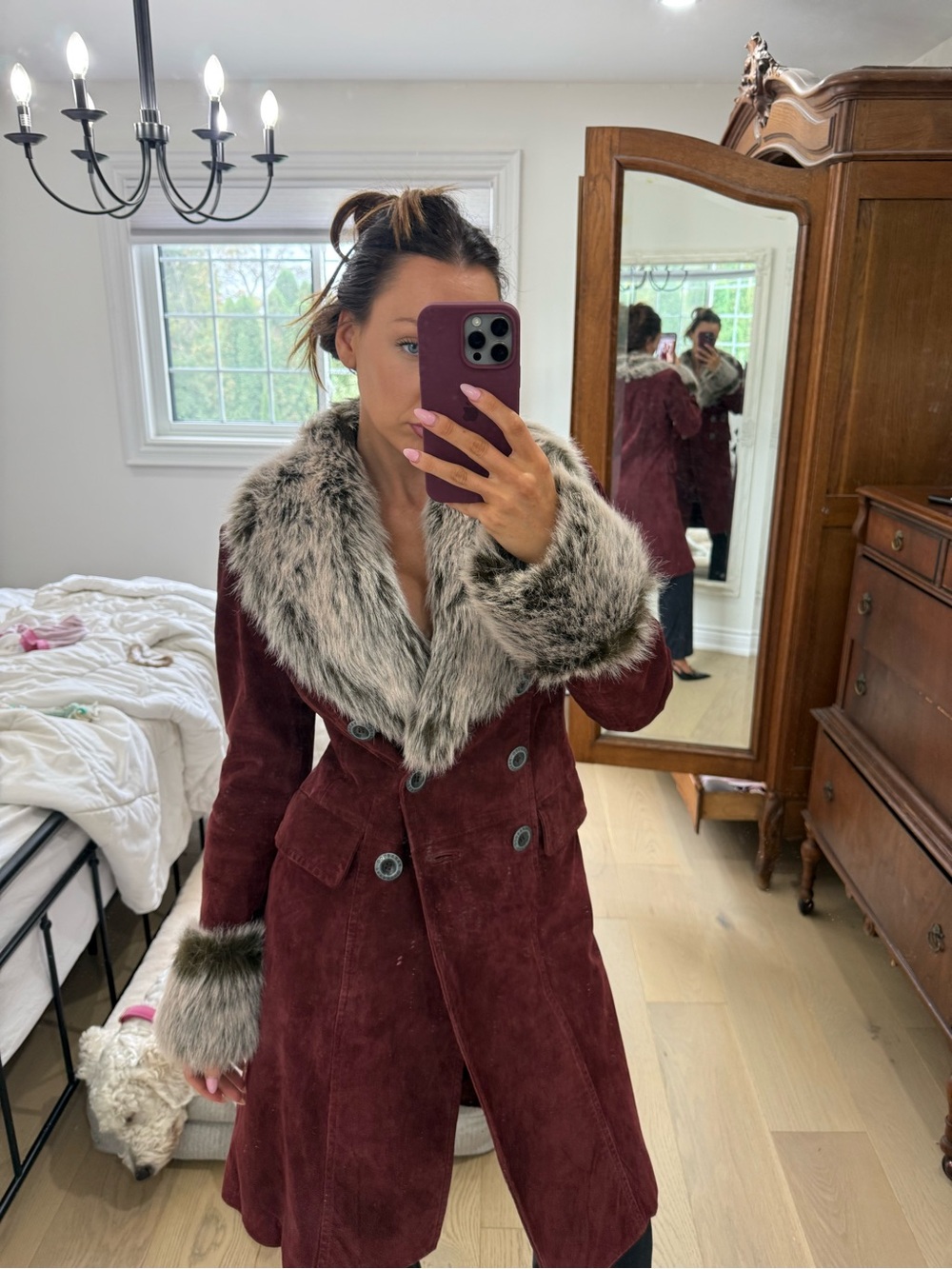 Suede penny lane coat